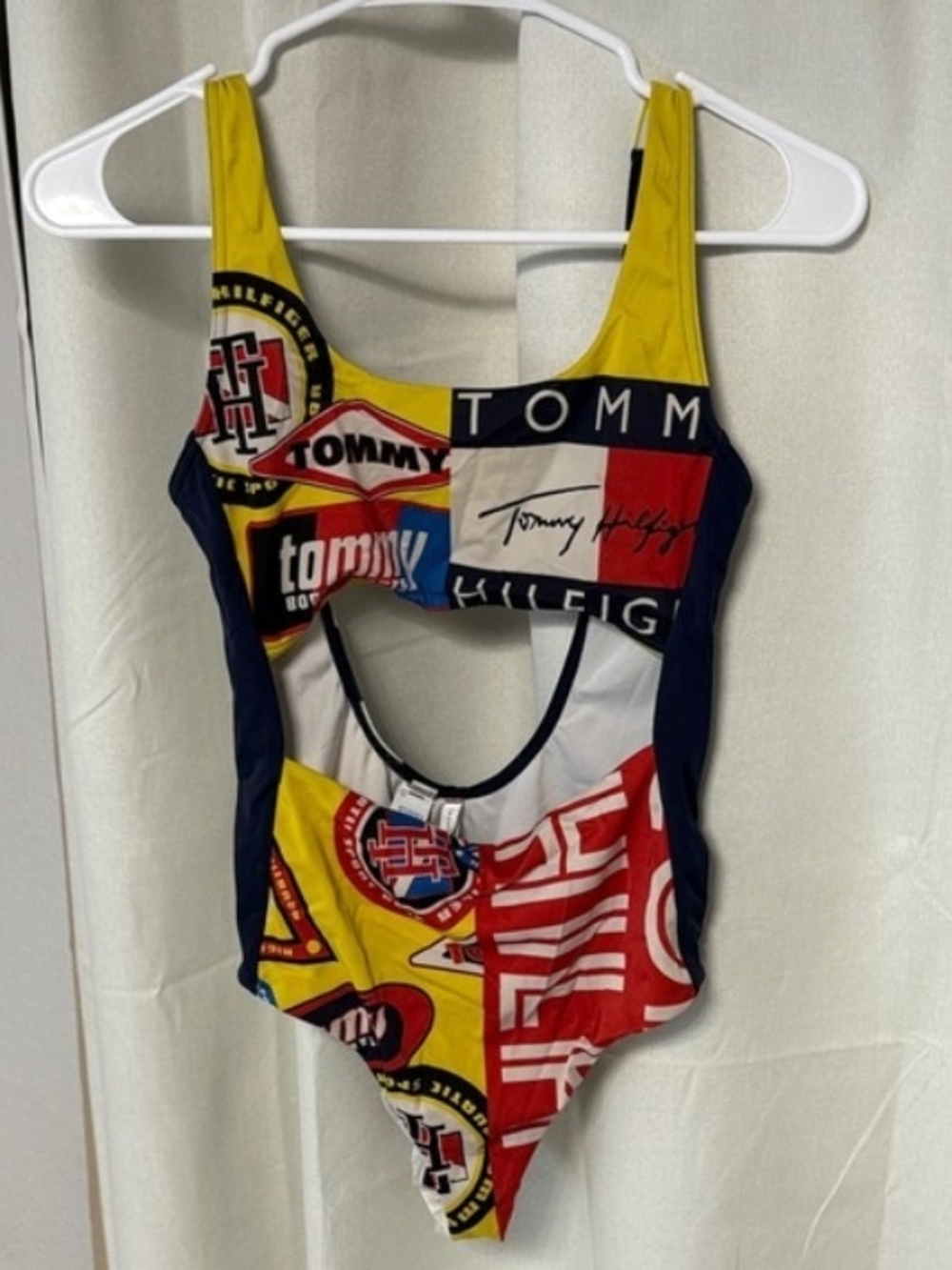 Tommy Hilfiger Multicolor Logo Patchwork One-Piece Swimsuit